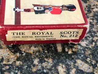 Vintage Britains Soldiers Metal Lead The Royal Scots No.  212 Made In England 6