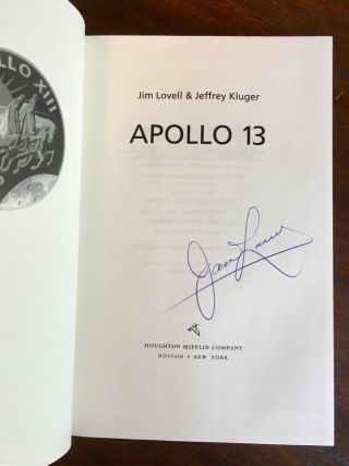 Apollo 13 Signed By Capt.  James Jim Lovell Apollo 8,  13 Gemini 7,  12 Lost Moon