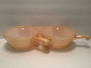 Vintage Fire King Soup Bowl With Handle Set Of 2