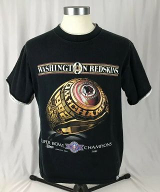 Vintage 1992 Washington Redskins Bowl Champions Shirt By Salem Sportswear