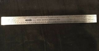 Vintage General Stainless Steel Usa Model Railroad Reference Ruler 1251 0317