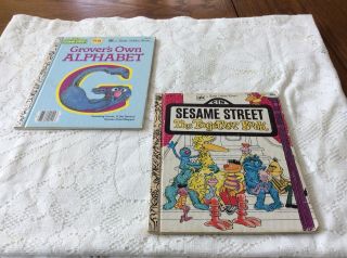 Vntg.  Little Golden Books Sesame Street The Together Book & Grover’s Own Alphabet