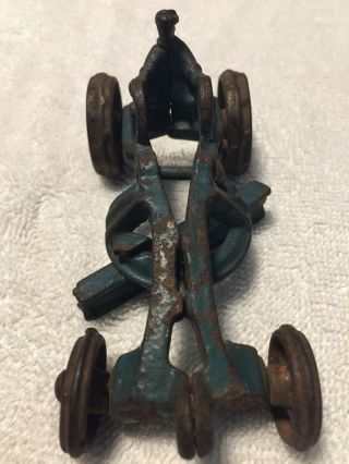 Vintage 1920s A.  C.  WILLAMS Cast Iron TOY ROAD GRADER Orig BLUE PAINT 3