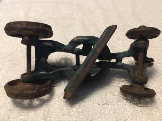 Vintage 1920s A.  C.  WILLAMS Cast Iron TOY ROAD GRADER Orig BLUE PAINT 5