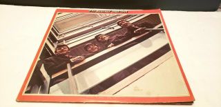 Vintage The Beatles 1962 - 1966 2 - Lp Set 1973 Apple Skbo 3403 1 - 2 & 3 - 4 Vg,