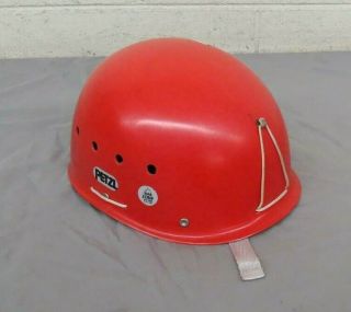 Vintage Petzl Ecrin Red Vented Rock Climbing Helmet Size Large Red Fast