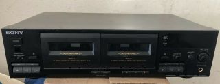 Sony Stereo Dual Cassette Deck Tc - Wr445 - Made In Japan 100