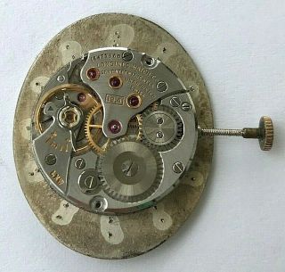 Vintage Longines hand winding mens watch movement,  cal.  19.  4 3