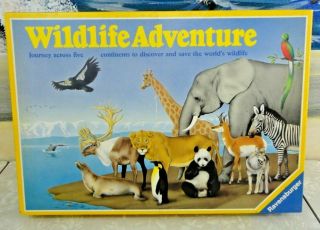 Vintage 1986 Ravensburger Wildlife Adventure Board Game Complete/unplayed