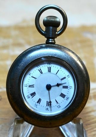 Vintage Addison Open Face Ladies Pocket Watch Made In Usa For Repair Or Parts
