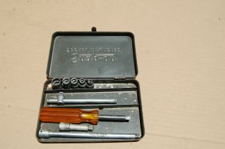 Snap - On Vintage Small Socket Wrenches Tool Box & Hand Tools 1944 - 45 Collectible