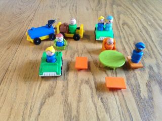 Vintage Fisher Price Little People Vehicles,  People,  Accessories