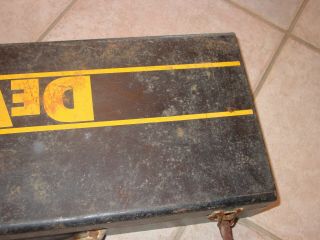 Vintage Metal Dewalt Storage Toolbox Case Only Empty 3