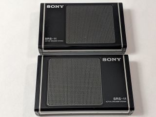 Vintage Sony Srs - 11 Active Speakers System Walkman Discman Phone