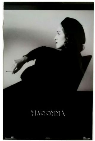 Madonna Vintage Black Beret Poster 1992 Black And White 23 " X 35 "