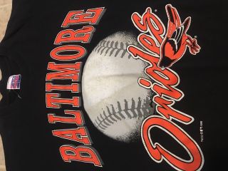 Vintage Retro Baltimore Orioles MLB Baseball T Shirt Mens XL 1996 Black 90s Tee 2