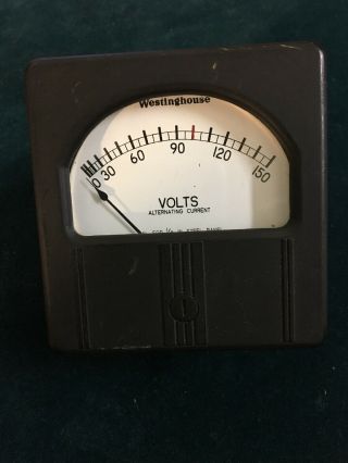 Vintage Westinghouse Ac Volt Meter Gauge 0 - 150 Type Ra - 35