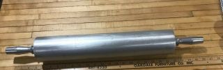 Vintage Heavy Rolling Pin Stainless Steel & Aluminum 26” Long With 18” Roller