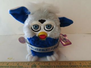 Vintage 1999 Tiger Electronics Millennium Blue & White Blue Eyes Furby With Tags