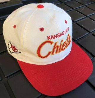 Vintage 90s Kansas City Chiefs Sports Specialties DL Script Snapback Hat Korea 2