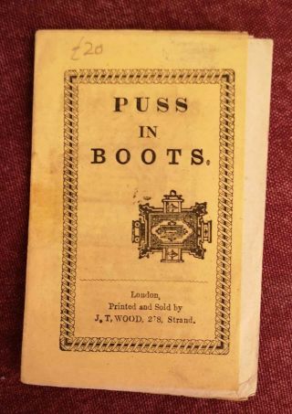 [early 19th Century] Chap Book – Puss In Boots