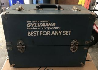 Vintage Sylvania Vacuum Tubes & Tv Radio Repairman Tool Caddy Case