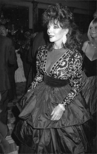 Actress Joan Collins Arrives At The Annual Prom - Vintage Photograph