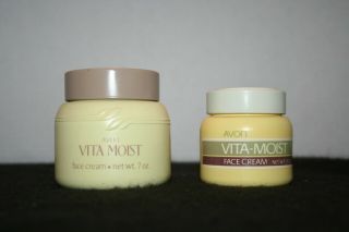 2 Avon Vita Moist Face Cream Vintage Movie Props Or Usage 7 Oz And 3.  5 Oz