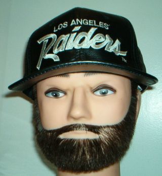 Los Angeles Raiders - Vintage 1990s Nfl - Leather Hat / Cap By Sports Specialties