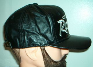 LOS ANGELES RAIDERS - Vintage 1990s NFL - LEATHER HAT / CAP by SPORTS SPECIALTIES 3