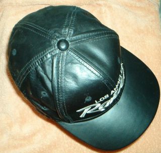 LOS ANGELES RAIDERS - Vintage 1990s NFL - LEATHER HAT / CAP by SPORTS SPECIALTIES 6