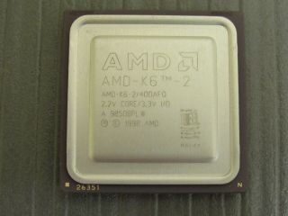 Amd Amd - K6 - 2/400afq 400mhz Vintage 321 - Pin Ceramic Pga Cpu Processor