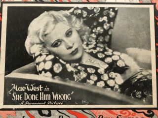 Vintage 1912 Mae West Frankie & Johnny Sheet Music She Done Him Wrong Photo