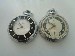 Two Vintage Collectible Pocket Watches Ingersoll & Smiths Empire Made In Gt Brit