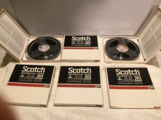 5 Scotch 203 7” Reel To Reel Recording Tape 1800 Ft (1 1200’)