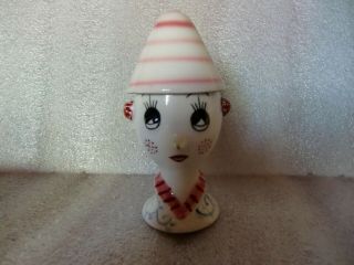 Vintage Ceramic Lady Egg Cup Set With Salt Shaker