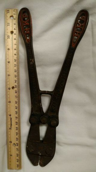 Vintage H.  K.  Porter Bolt Cutters Antique Collectable 12 " Made In Everett Mass Us