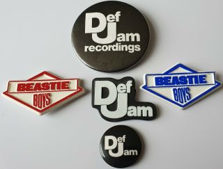 Beastie Boys Def Jam Vintage Badges Hip Hop Nyhc Def Jam Recordings Rap
