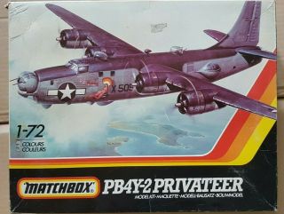 Vintage Matchbox Pk606 1/72 Pb4y - 2 Privateer Liberator Ry3 Cmk Ix 3 Colour Kit