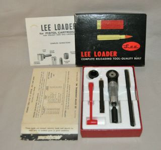 Vintage Early Lee Loader Hand Loader For 38 Special W/ Cast Bullet Case Expander