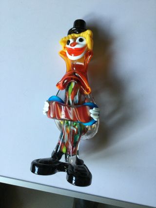 Vintage 1960’s Murano Glass Clown Ornament Paper Weight Collectable
