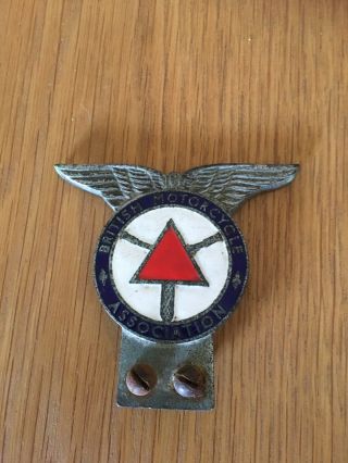 Vintage British Motorcycle Ass.  Badge - Auto Emblem