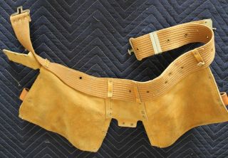 Nicholas Leather Carpenter ' s Tool Pouch Belt Apron Vintage 427 5