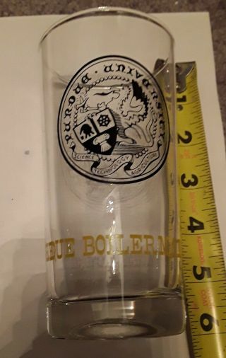 Vintage 1960s Purdue University Boilermakers Seal Drinking Glass Tumbler Mid Mod