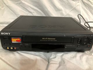 Sony Slv - N50 Vcr Vhs Player With Rca Cable (no Remote) Video Cassette Recorder