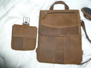 ipad shoulder bag - vintage leather 2
