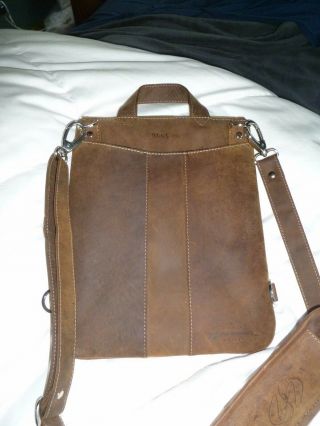 ipad shoulder bag - vintage leather 3