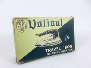 Valiant Travel Iron Stainless Steel Electric Dry Compact Travel Iron Vintage