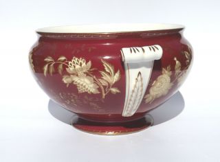 Vintage Wedgwood Porcelain Ruby Tonquin Pattern - Large Serving Bowl 4