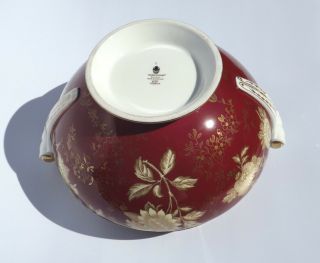 Vintage Wedgwood Porcelain Ruby Tonquin Pattern - Large Serving Bowl 6